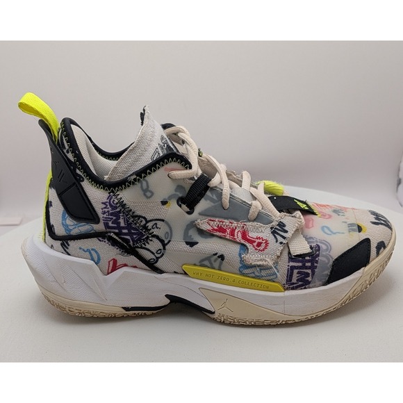 Jordan Why Not Zer0 4 Graffiti Print Youth Basketball Shoes DD9659 007 Size 6.5Y - Picture 3 of 10